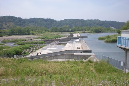 昭和用水堰と魚道