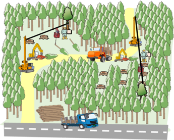 低コスト林業（伐採搬出作業、間伐作業）イメージ（2）